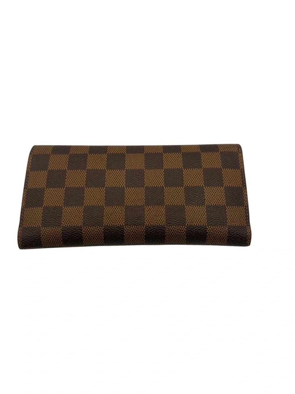 Louis Vuitton Damier Ebene Continental Wallet with Red Accents